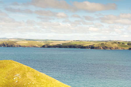 View from the costal path near Polzeath, Cornwall.