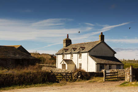 Traditional old farmhouse in the Cornish countryside, Englandのeditorial素材