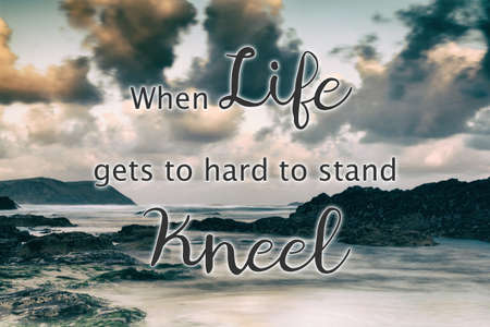 Inspirational motivational quote on a retro style backgroundの写真素材