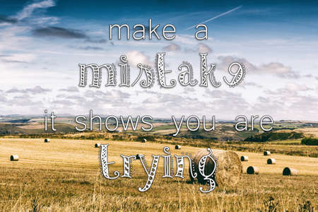 Inspirational motivational quote on a retro style backgroundの写真素材