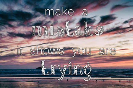 Inspirational motivational quote on a retro style backgroundの写真素材