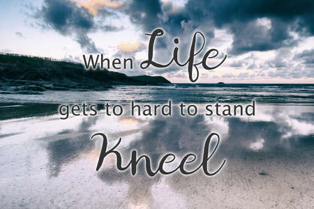 Inspirational motivational quote on a retro style background