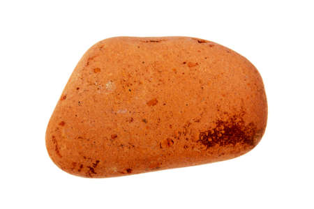 Pebble from a beach against a white backgroundの写真素材