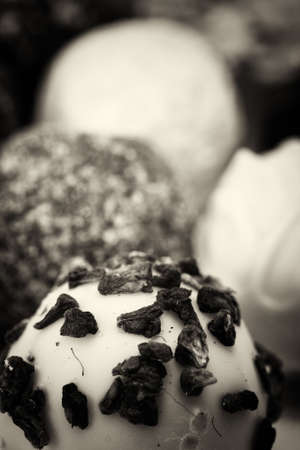 Close-up of a selection of delicious chocolatesの写真素材