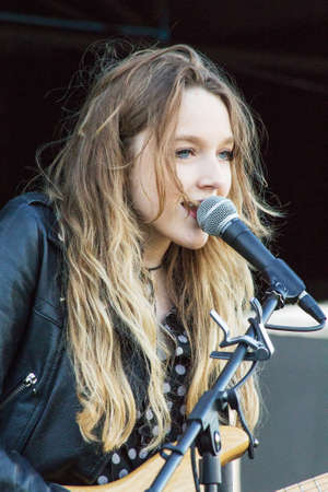 HIGH WYCOMBE, ENGLAND 1st April 2017: Performers on stage at music festivalのeditorial素材