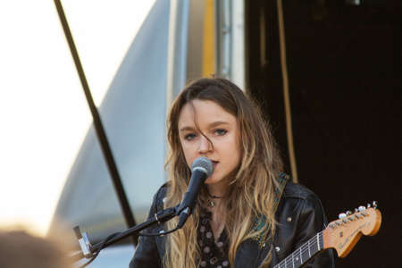 HIGH WYCOMBE, ENGLAND 1st April 2017: Performers on stage at music festivalのeditorial素材