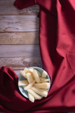 chopped jicama with lemon, delicious Mexican dishの写真素材