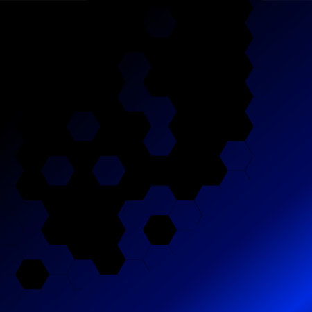 dark navy blue gradient background with art pattern