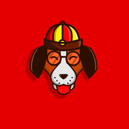 Happy Chinese New Year. Cartoon dog with traditional chinese costume. The year of rat animal zodiac vectorのイラスト素材