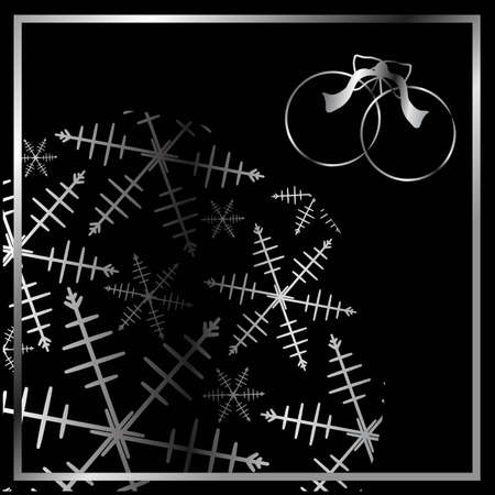 Greeting card on Merry Christmas and Happy New Year 2022 wallpaper with black background. Vector illustrationのイラスト素材