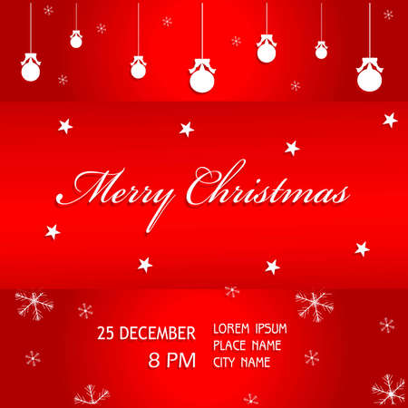 Merry Christmas greeting card, banner, poster. Vintage Background With Typography and Elements
のイラスト素材