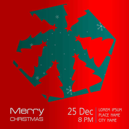 Merry Christmas greeting card, banner, poster. Vintage Background With Typography and Elements&#xA;のイラスト素材