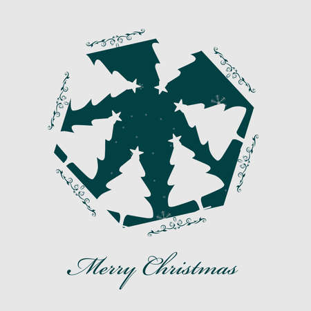 Merry Christmas greeting card, banner, poster. Vintage Background With Typography and Elements&#xA;のイラスト素材