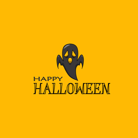 Happy Halloween Background vector illustration. Spooky monster poster design. Vector illustration.のイラスト素材
