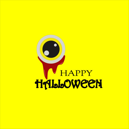 Happy Halloween Background vector illustration. Spooky monster poster design. Vector illustration.のイラスト素材