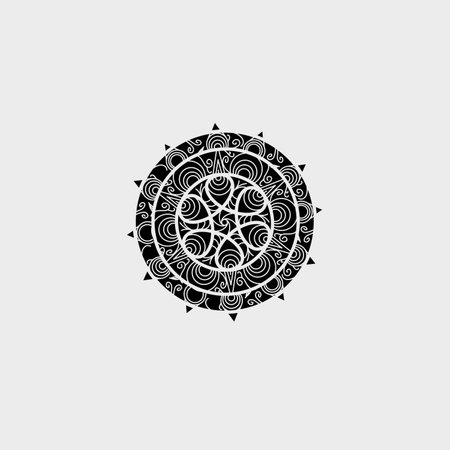 luxury line art mandala design background inlaid in white backgroundのイラスト素材