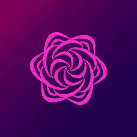 luxury line art mandala flower style design isolated backgroundのイラスト素材