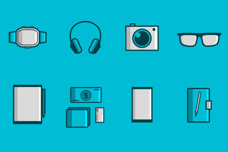 Travel flat design vector. Colorful logo with soft background. Abstract graphic illustration.のイラスト素材