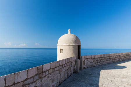 Classic view out from Dubrovnik in Croatiaの写真素材