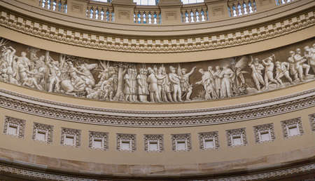 Half way up the dome is a story of America