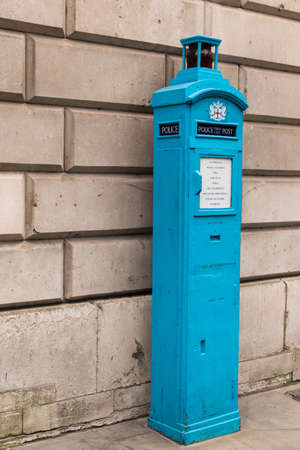 Old Police Public Call Post in the City of London - not in useの写真素材