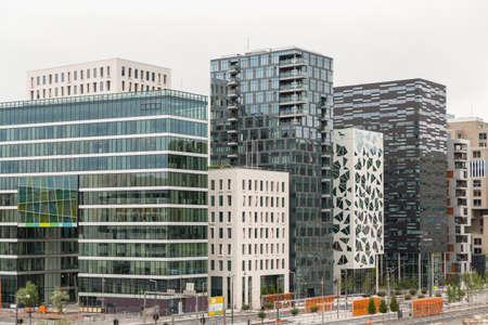 Downtown Oslo skyline in Norwayのeditorial素材