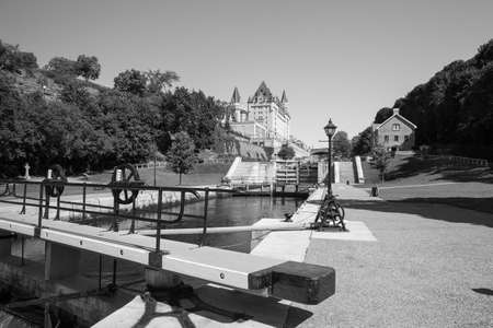 Rideau Canal Locks in Ottawa Ontario Canadaのeditorial素材