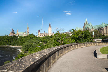 The Buildings and Skyline of Ottawa Ontario Canadadのeditorial素材