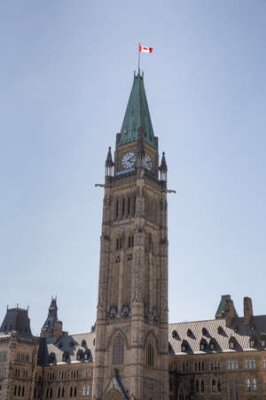 The Buildings and Skyline of Ottawa Ontario Canada.のeditorial素材