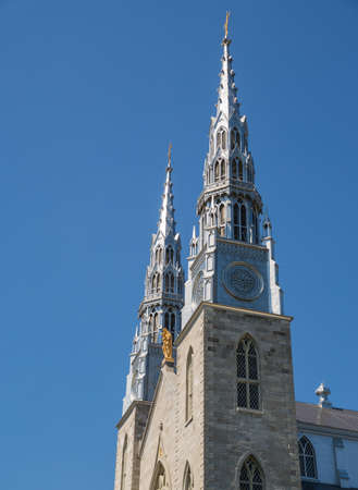 Notre Dame Cathedral church in Ottawa Ontario Canadaのeditorial素材