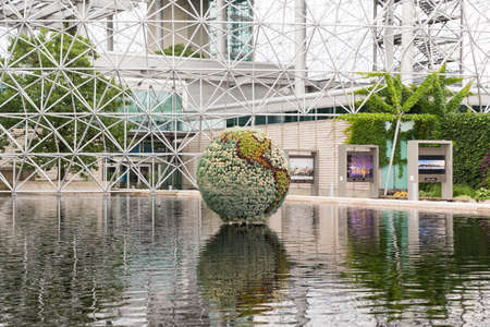 The Biosphere is in the former pavilion of the United States for the 1967 World Fairのeditorial素材