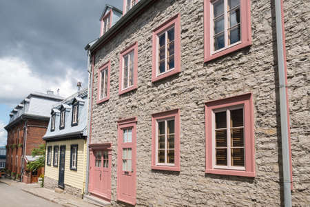The architecture and skyline of Quebec City in Canada