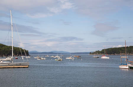 View from Bar Harbor towards the Bar in Maine USAのeditorial素材