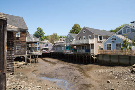 Kennebunkport New England Maine USA on a sunny afternoonの写真素材