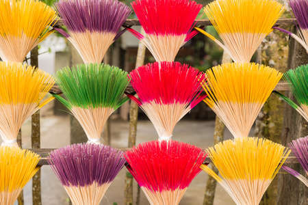 An arrangement of incense sticks - Hue Vietnamの写真素材