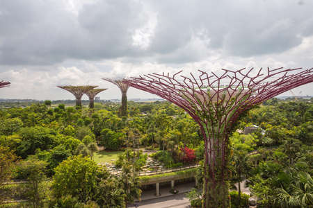 Outside gardens by the bay in Singapore