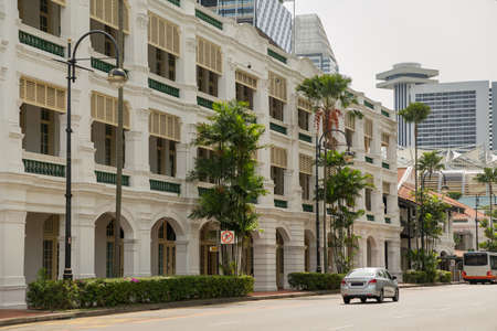 Old Colonial Building in Singapore in Asiaのeditorial素材