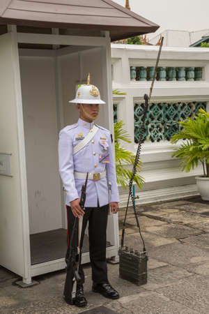 Guard in the Grand Palace in Bangkok Thailandのeditorial素材