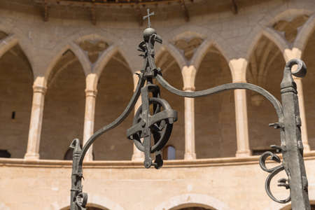 Ancient Wishing Well in Palma Majorca Spainの写真素材
