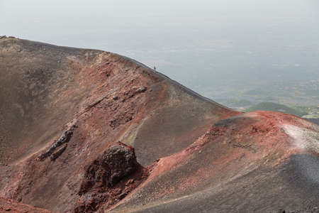 Mount Etna active volcano in Sicily Italy