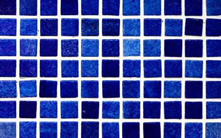 Mosaic tile background section of blue shades squares designの写真素材