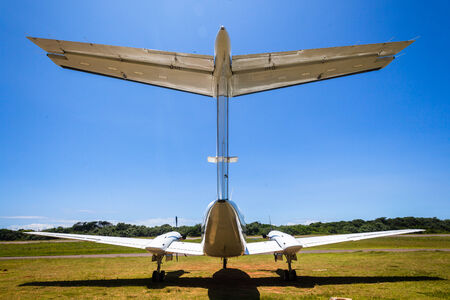 Aircraft Plane Rear Blue Skyの写真素材