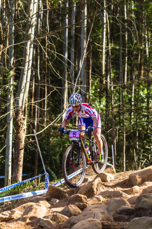 MTB Cross Country mountain bike racing uci worldcup Pietermaritzburg South-Africaのeditorial素材