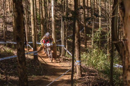 MTB Cross Country mountain bike racing uci worldcup Pietermaritzburg South-Africaのeditorial素材