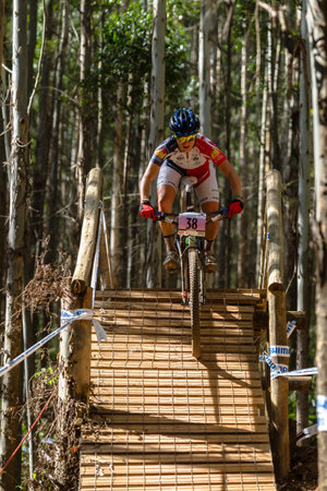 MTB Cross Country mountain bike racing worldcup Pietermaritzburg South-Africaのeditorial素材
