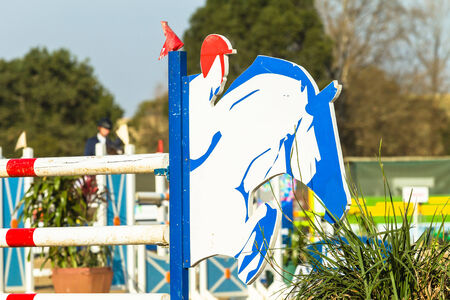 Horse Jumping equestrian equipment scenesの写真素材