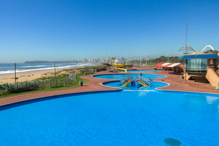 Swimming pools public Durban outdoors beachのeditorial素材
