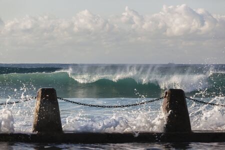 Tidal Pool ocean waves crashing water landscapeの写真素材