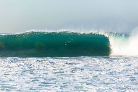 Wave upright crashing ocean water power .