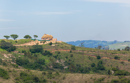 Home Construction located overlooking thousand hills and valleys KZ-Natal South-Africaの写真素材